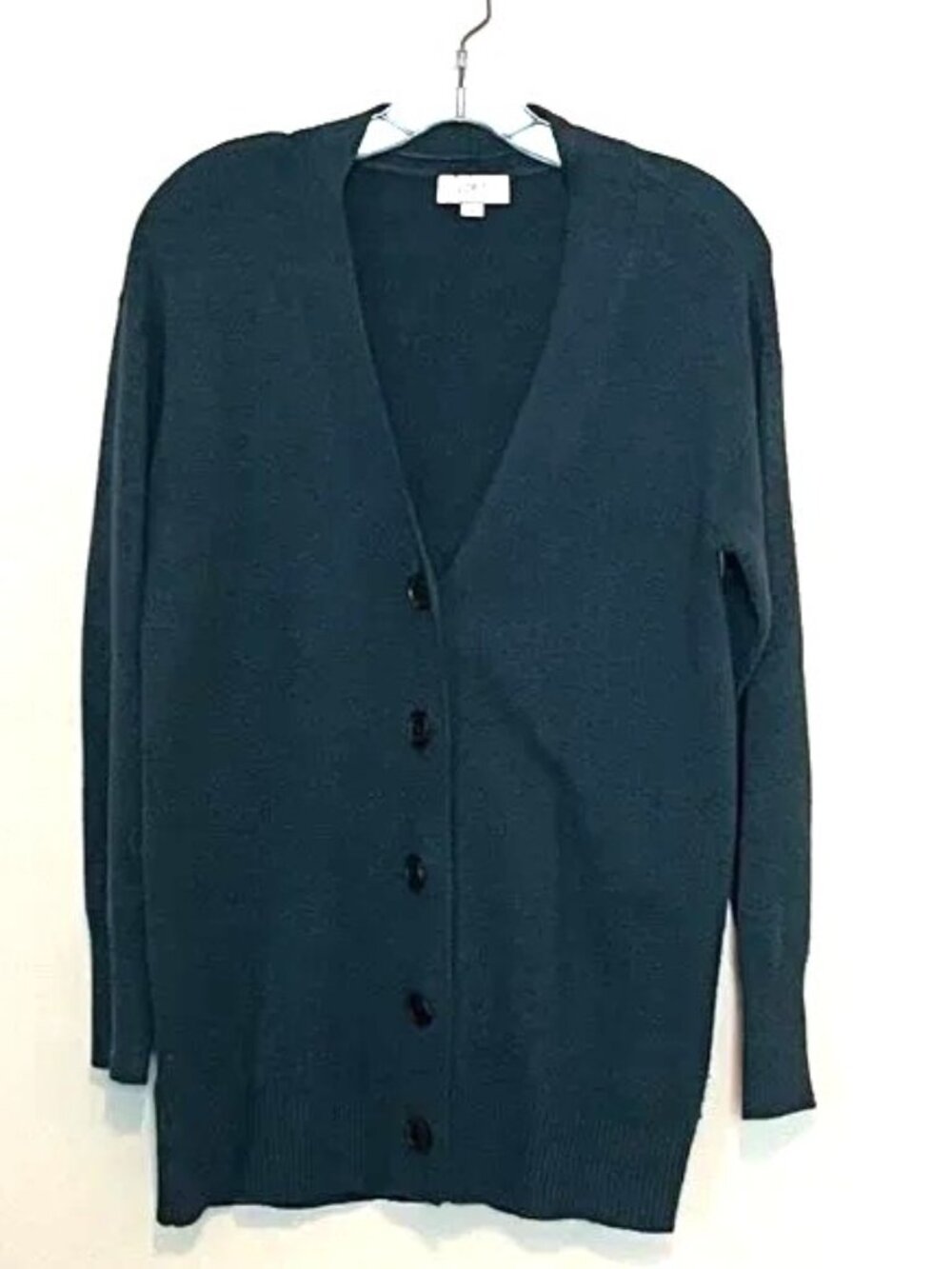 Ann Taylor Loft Women's Dark Green Button Up Long Cardigan Sweater - Size S